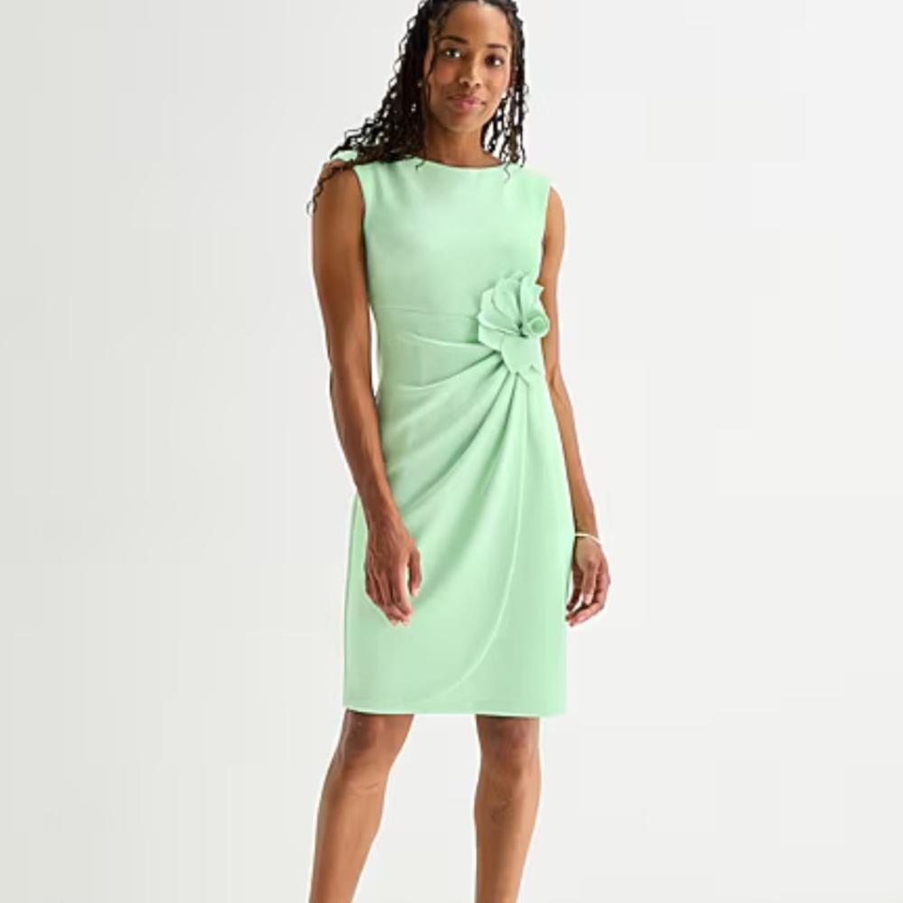 jessica howard green dress | Dresses | Jessica Howard Evenings Mint Sheath With Side Rosette Sz 8 Lace dress